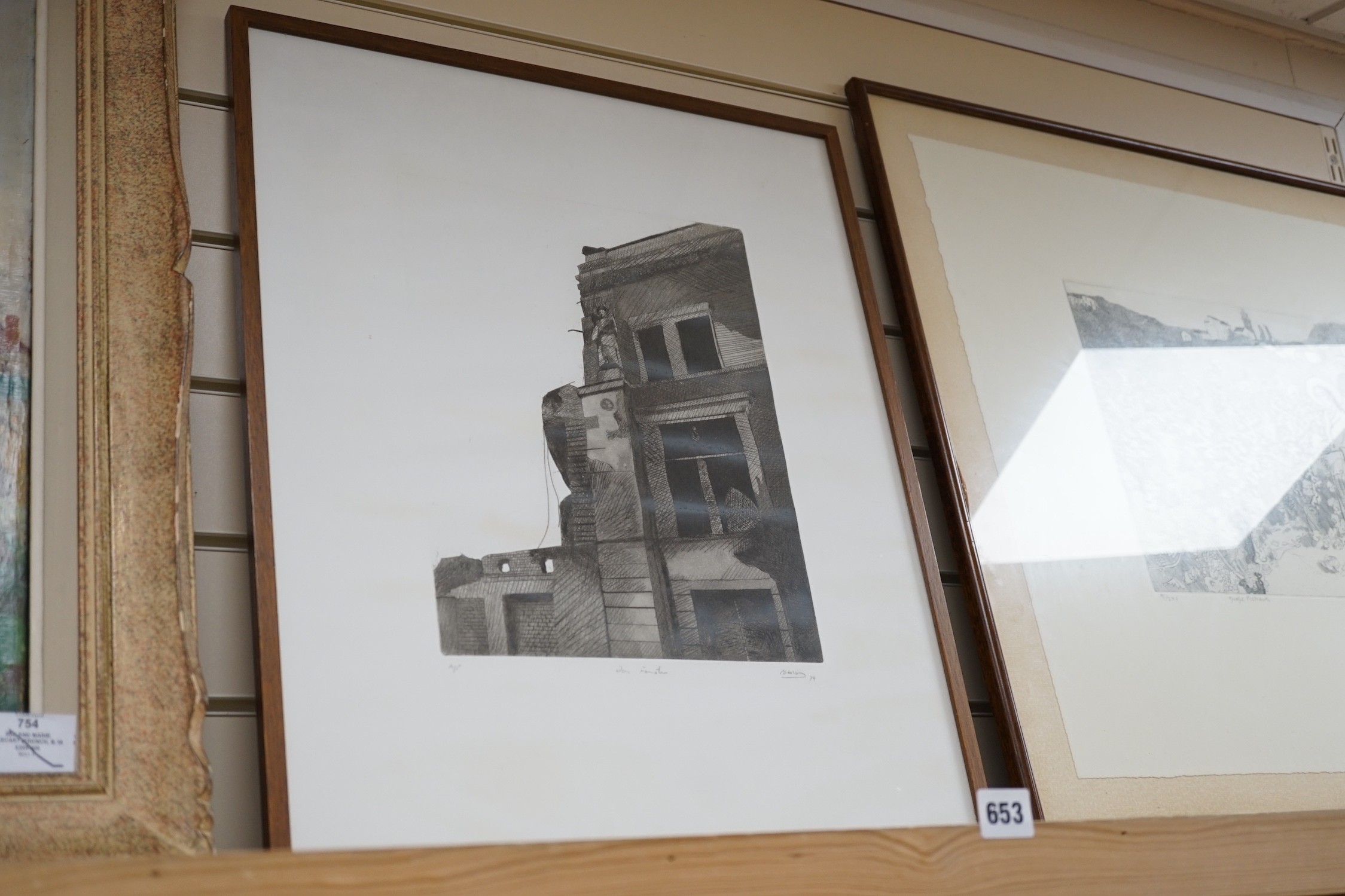 Kevin Pearsh (b. 1951), artist proof etching with aquatint, 'Das Fenster', signed and dated ‘79, overall 56 x 46cm